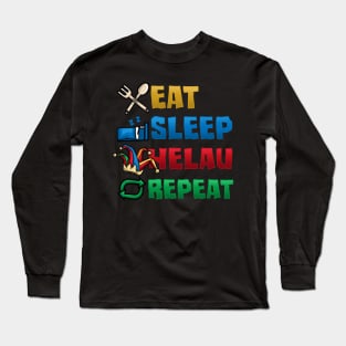 Eat Sleep Helau Repeat I Faschingsumzug design Long Sleeve T-Shirt